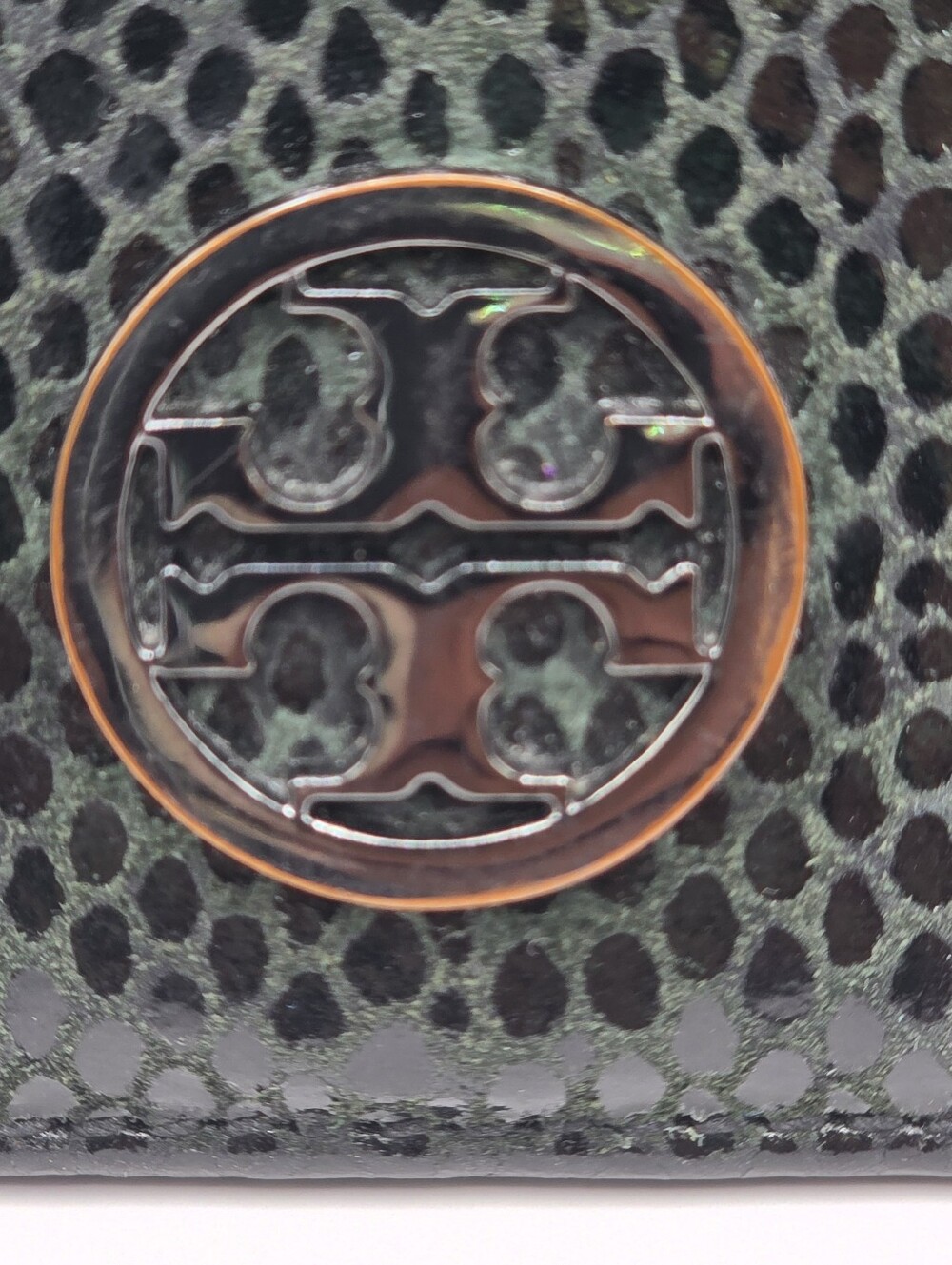 Tory Burch Python Print Embossed Card Holder - Picture 2 of 7
